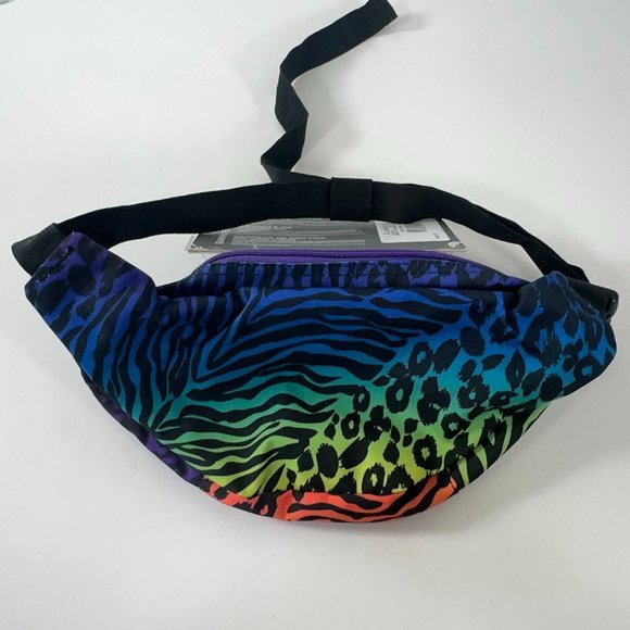 Jansport Vintage Cheetah Print Lisa Frank Style Fanny Waist Hip Pack - Picture 3 of 5